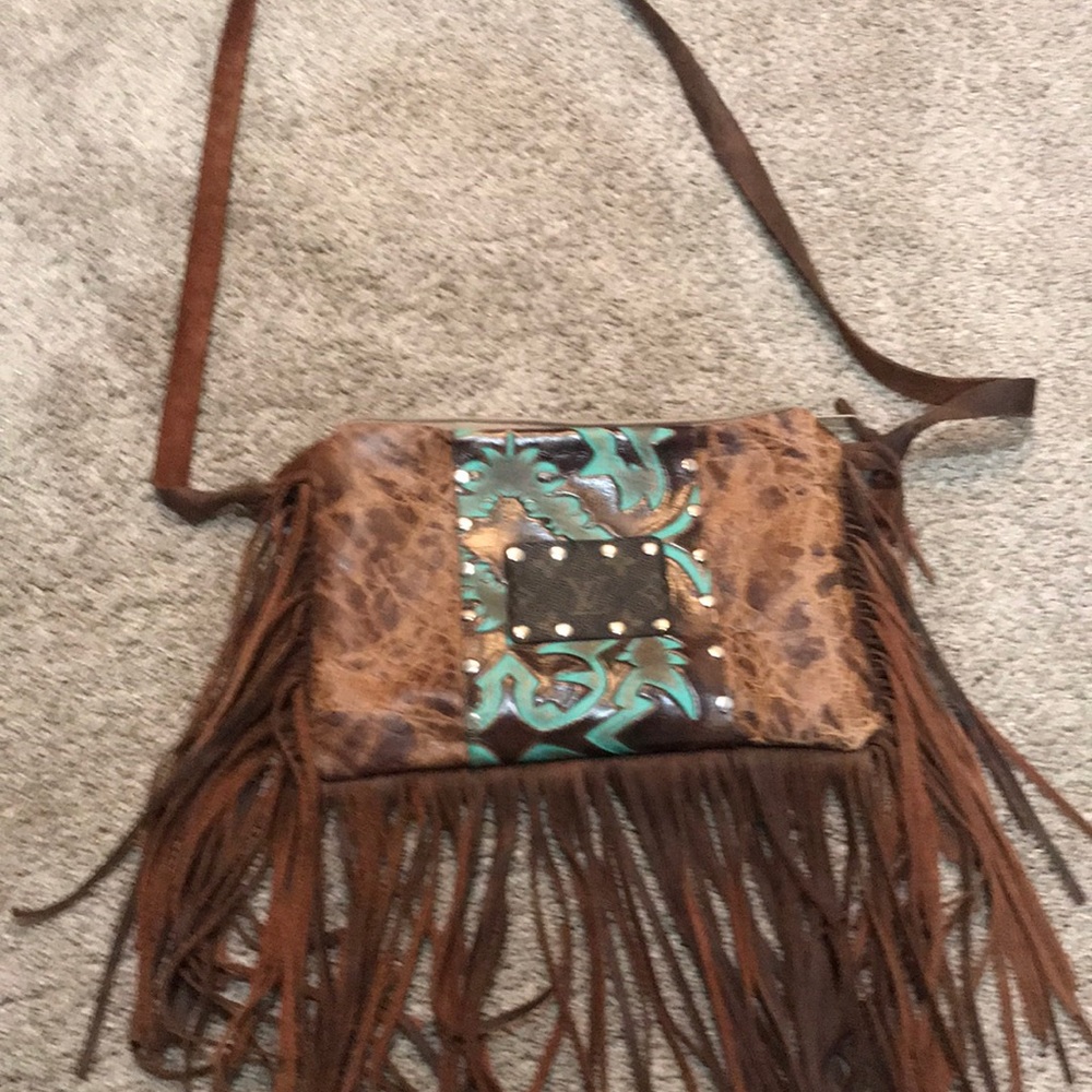 Fringe crossbody purse.